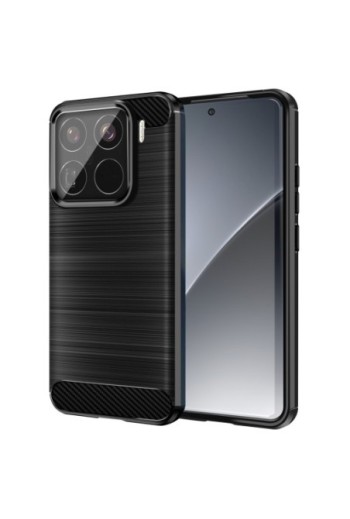 Custodia in carbonio flessibile nera per Xiaomi 15 Pro