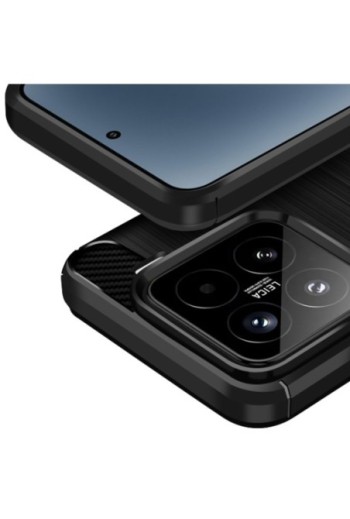 Custodia in carbonio flessibile nera per Xiaomi 15