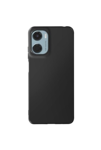 Cover in silicone opaco nero per Motorola Moto G05 ed E15