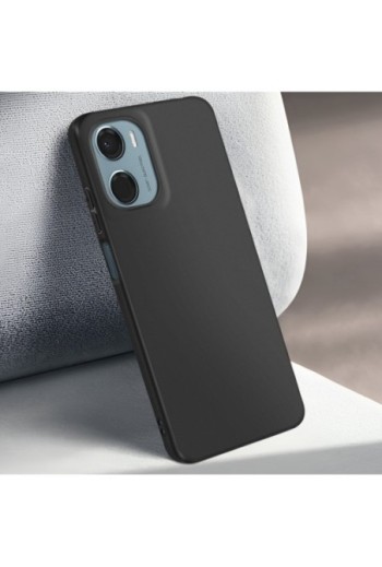 Cover in silicone opaco nero per Motorola Moto G05 ed E15