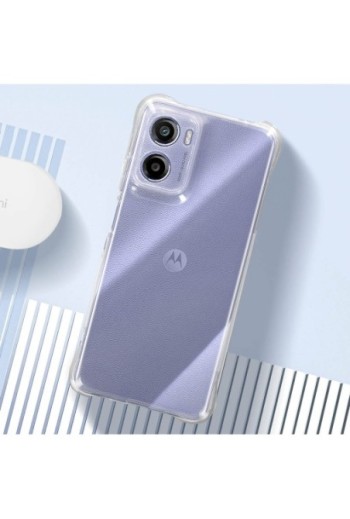 Custodia antiurto con angoli rinforzati trasparente per Motorola Moto G05 e Moto E15