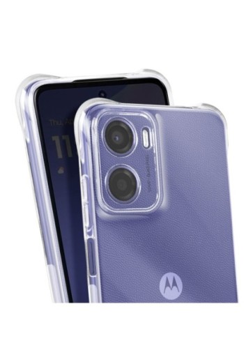 Custodia antiurto con angoli rinforzati trasparente per Motorola Moto G05 e Moto E15