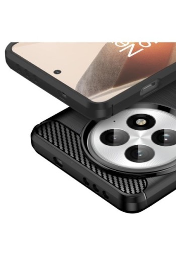 Custodia in Fibra di Carbonio Flessibile Nera per OnePlus 13