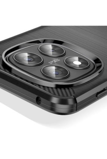 Custodia in Carbonio Flessibile Nera per Xiaomi Redmi Note 14 Pro e 14 Pro Plus