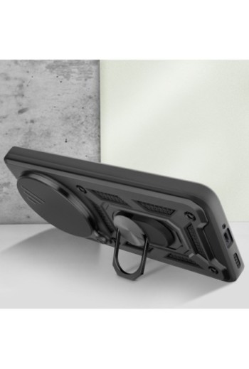 Custodia antiurto nera con anello magnetico Mayaxess per Xiaomi Redmi Note 14 Pro e 14 Pro Plus