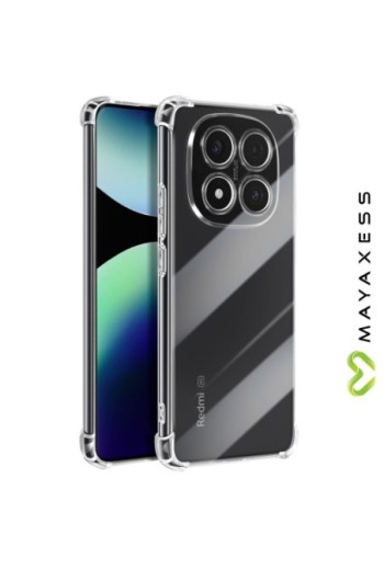 Custodia Antishock con Angoli Rinforzati Trasparente Mayaxess per Xiaomi Redmi Note 14 Pro e 14 Pro Plus