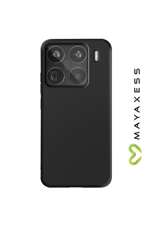 Custodia in Silicone Nera Mayaxess per Xiaomi 15 Pro