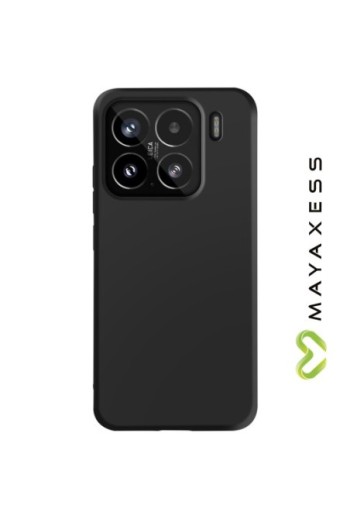 Custodia in Silicone Nera Mayaxess per Xiaomi 15