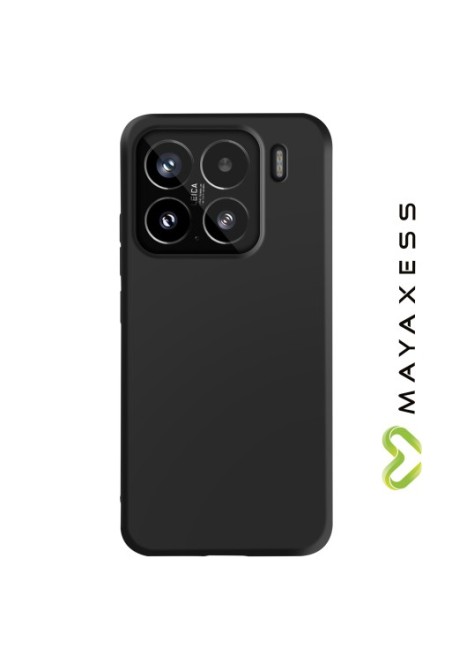Custodia in Silicone Nera Mayaxess per Xiaomi 15
