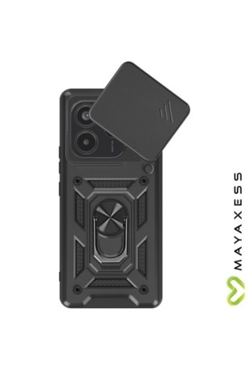 Custodia antiurto nera con anello magnetico Mayaxess Xiaomi Redmi Note 14 5G