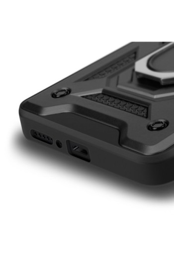 Custodia antiurto nera con anello magnetico Mayaxess Xiaomi Redmi Note 14 5G