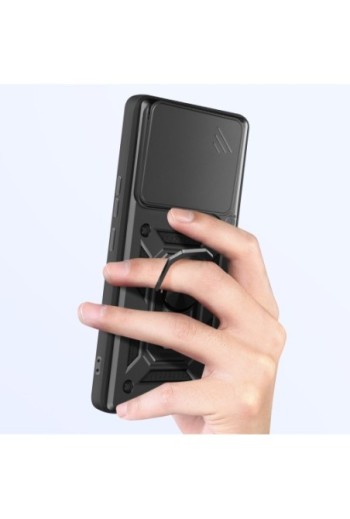 Custodia antiurto nera con anello magnetico Mayaxess Xiaomi 15 Pro