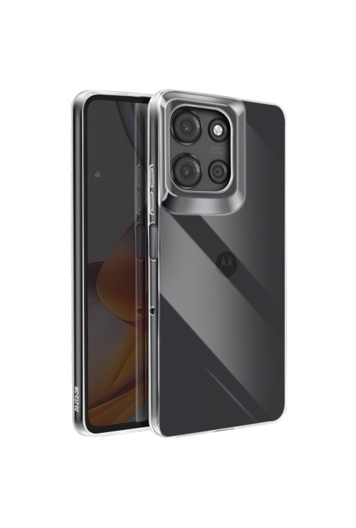 Custodia in silicone morbido trasparente per Motorola Moto G75