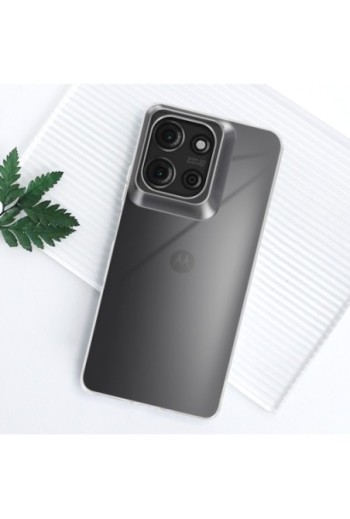 Custodia in silicone morbido trasparente per Motorola Moto G75