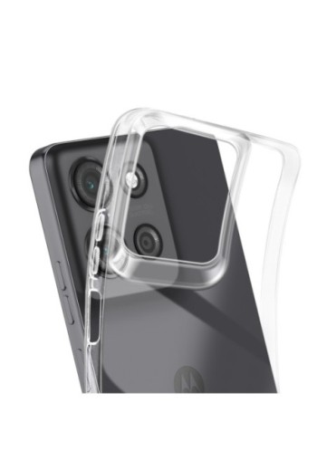 Custodia in silicone morbido trasparente per Motorola Moto G75