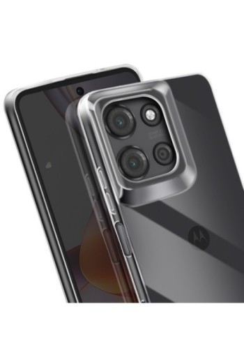 Custodia in silicone morbido trasparente per Motorola Moto G75