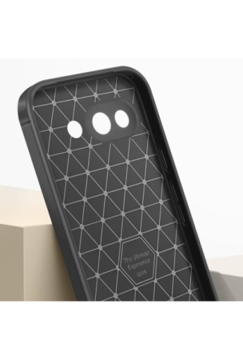 Cover in Silicone Carbonio Anticaduta Nera per Google Pixel 9a