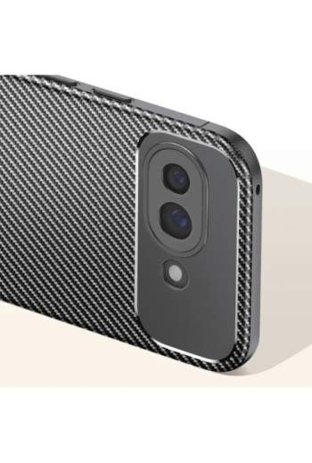 Cover in Silicone Carbonio Anticaduta Nera per Google Pixel 9a
