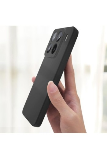 Cover in silicone opaco nera per Xiaomi 15 Pro