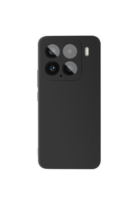 Cover in silicone opaco nera per Xiaomi 15