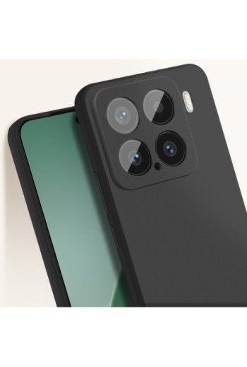 Cover in silicone opaco nera per Xiaomi 15