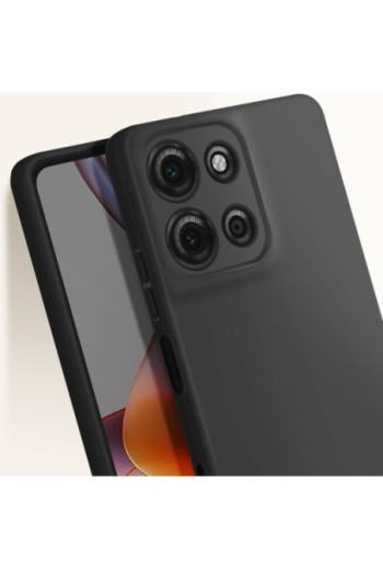 Cover in silicone opaco nera per Motorola Moto G75