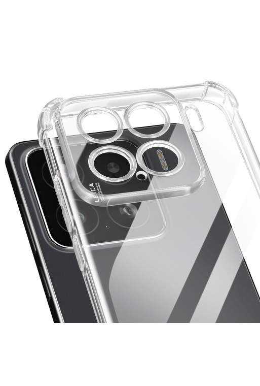 Custodia Xiaomi 15 con angoli paracolpi Trasparente