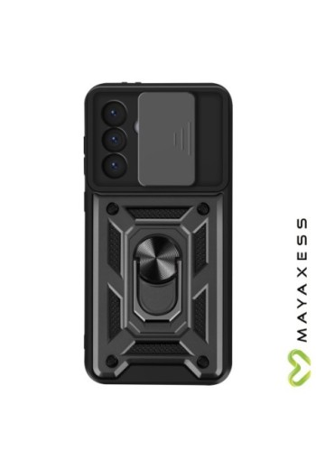 Custodia anello Samsung Galaxy A56 Antiurto con copertura per fotocamera Nero Mayaxess