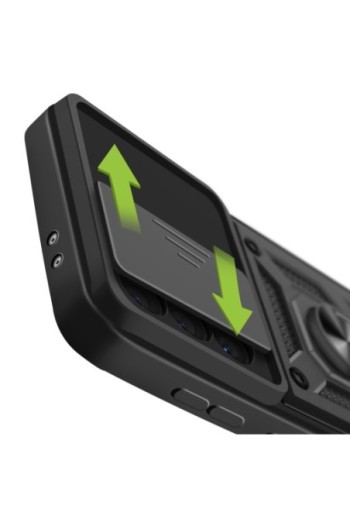 Custodia anello Samsung Galaxy A36 Antiurto con copertura per fotocamera Nero Mayaxess