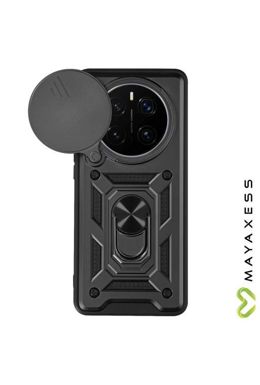 Cover antiurto con anello magnetico per Honor Magic 7 Pro Nera Mayaxess