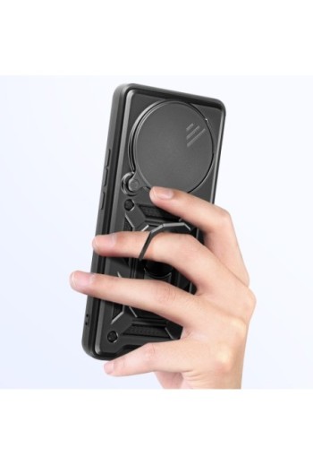 Cover antiurto con anello magnetico per Honor Magic 7 Pro Nera Mayaxess