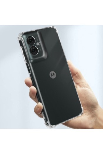 Cover Motorola Moto G55 à Monete Paraurti Trasparente