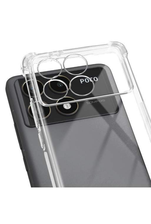 Cover Xiaomi Poco F6 Pro à Monete Paraurti Trasparente