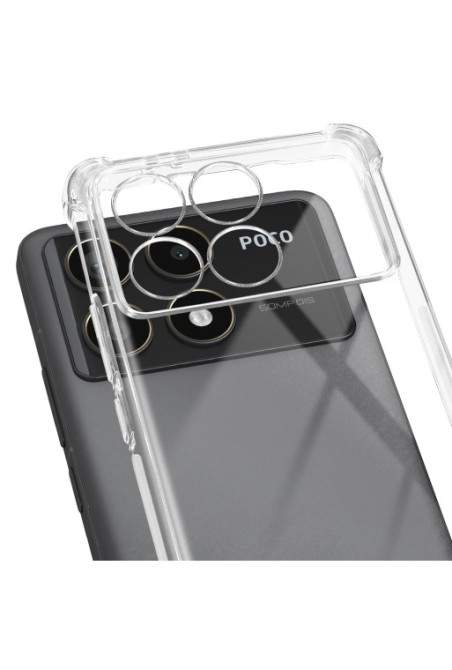 Cover Xiaomi Poco F6 Pro à Monete Paraurti Trasparente