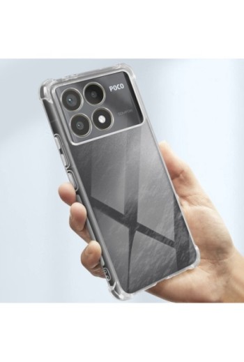 Cover Xiaomi Poco F6 Pro à Monete Paraurti Trasparente