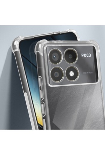 Cover Xiaomi Poco F6 Pro à Monete Paraurti Trasparente