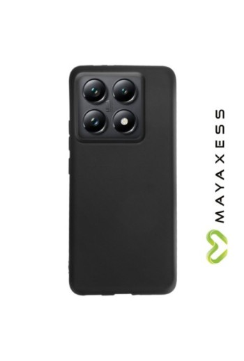 Cover Xiaomi 14T Silicone flessibile Nero Mayaxess