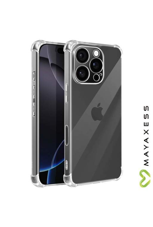 Cover iPhone 16 Pro Angoli del paraurti rinforzati Trasparente Mayaxess