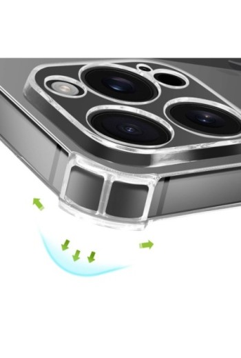 Cover iPhone 16 Pro Angoli del paraurti rinforzati Trasparente Mayaxess
