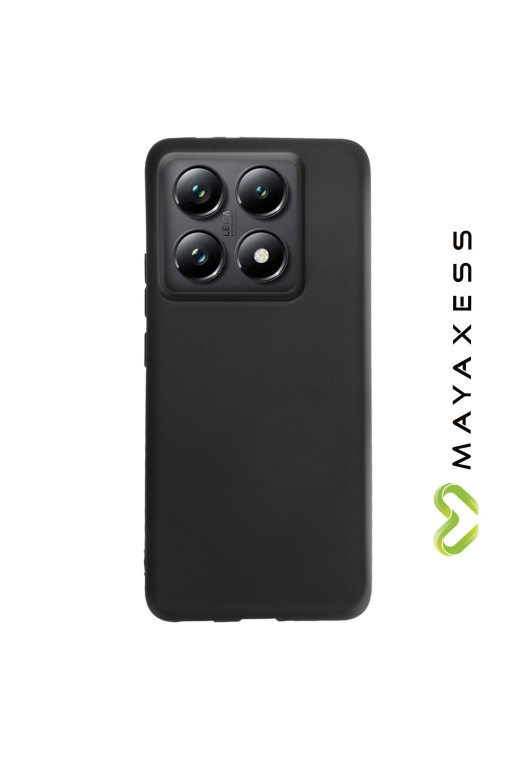 Cover Xiaomi 14T Pro Silicone flessibile Nero Mayaxess