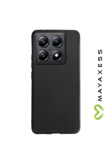 Cover Xiaomi 14T Pro Silicone flessibile Nero Mayaxess