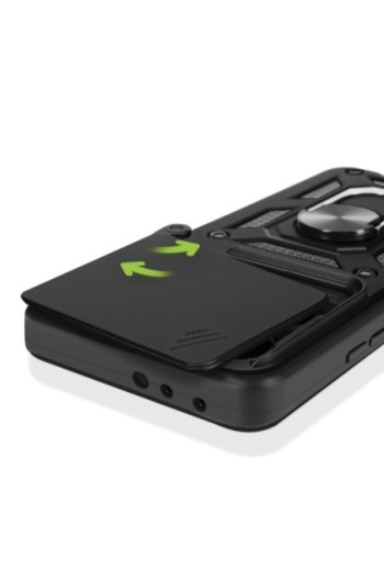 Cover con anello Xiaomi 14T Antiurto con copertura per fotocamera Nero Mayaxess