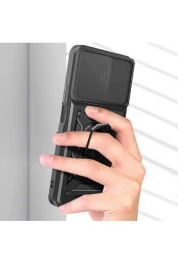 Cover con anello Honor 200 Smart Antiurto con copertura per fotocamera Nero Mayaxess