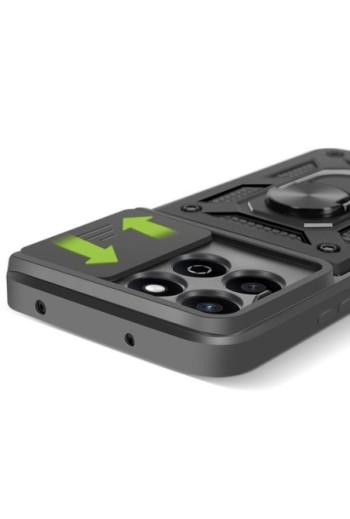 Cover con anello Honor 200 Smart Antiurto con copertura per fotocamera Nero Mayaxess