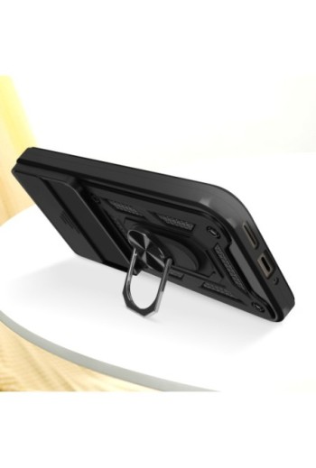 Cover con anello Google Pixel 9 Pro XL Antiurto con copertura per fotocamera Nero Mayaxess