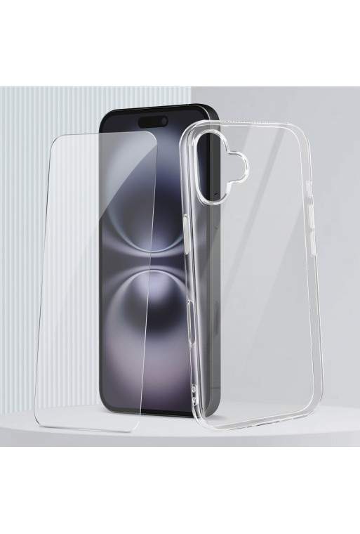 Kit protezione iPhone 16 Plus Protezione integrale Trasparente Mayaxess