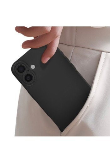 Cover in silicone per iPhone 16 - nera