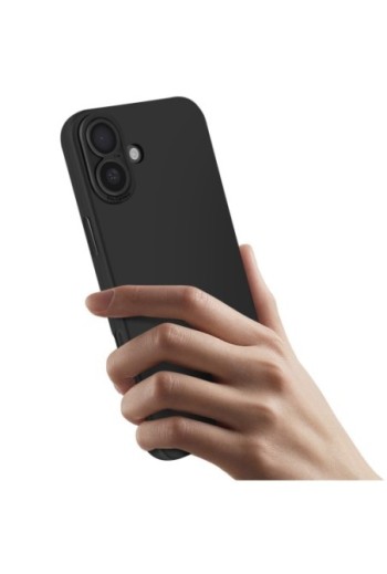 Cover in silicone per iPhone 16 Plus - nera