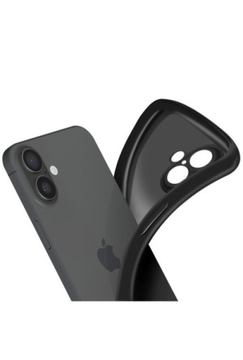 Cover in silicone per iPhone 16 Plus - nera