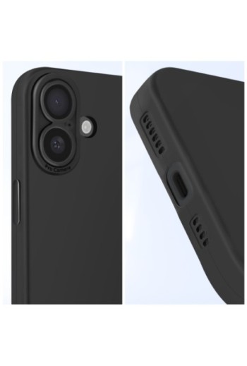 Cover in silicone per iPhone 16 Plus - nera